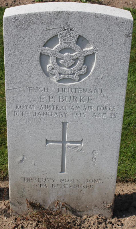 F/Lt Ernest Patrick Burke<br/><br /><br />died January 16th, 1945